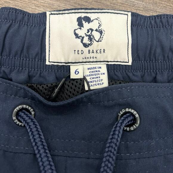 NWT Ted Baker Trehil Lined Plain Swimshort Trunks Navy Size 6 - Picture 5 of 9